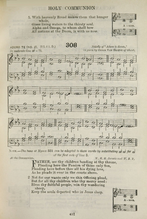 The English Hymnal: with Tunes page 431