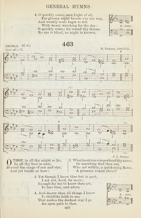 The English Hymnal: with tunes page 607