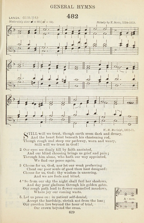 The English Hymnal: with tunes page 629