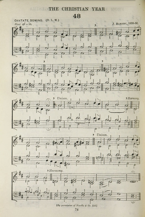 The English Hymnal: with Tunes page 74