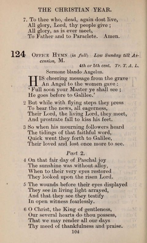The English Hymnal page 104