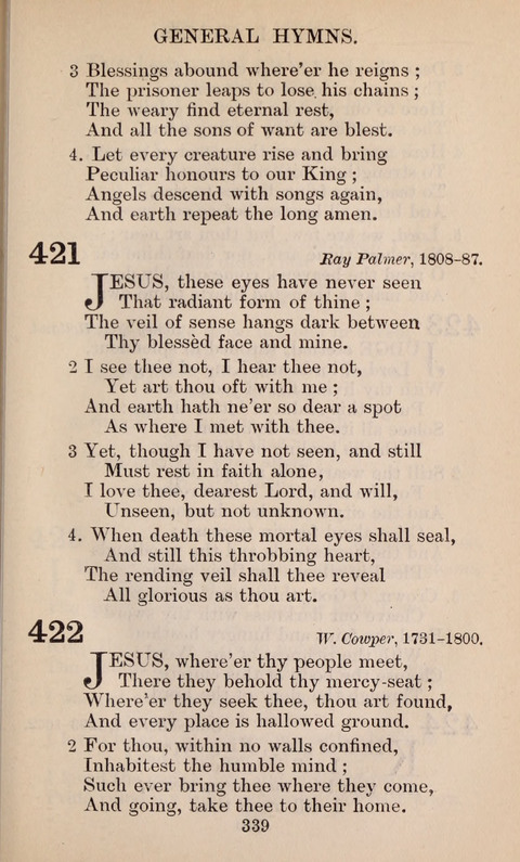 The English Hymnal page 339