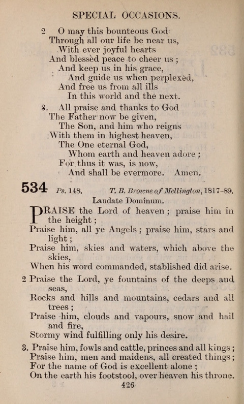 The English Hymnal page 426