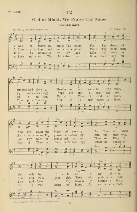 The Evangelical Hymnal page 12