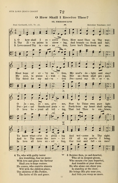 The Evangelical Hymnal page 62