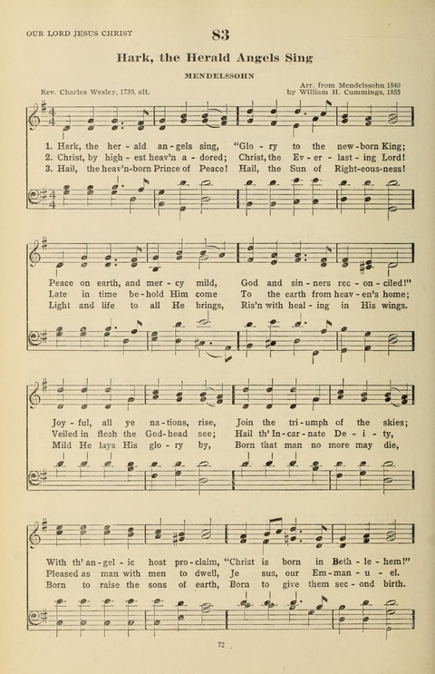 The Evangelical Hymnal page 72