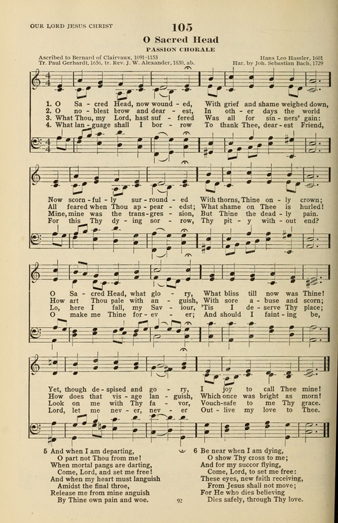 The Evangelical Hymnal page 92