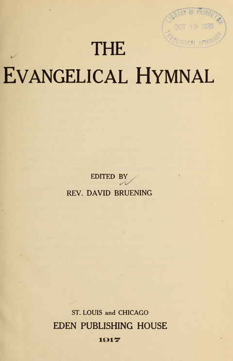 The Evangelical Hymnal page iv