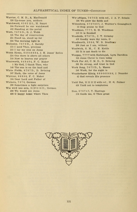 The Evangelical Hymnal page xxiii