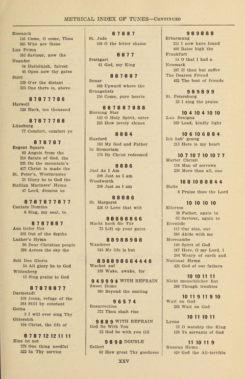 The Evangelical Hymnal page xxviii