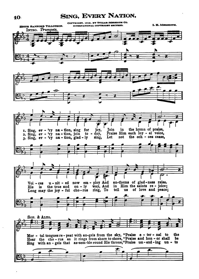 The Excelsior Hymnal page 10