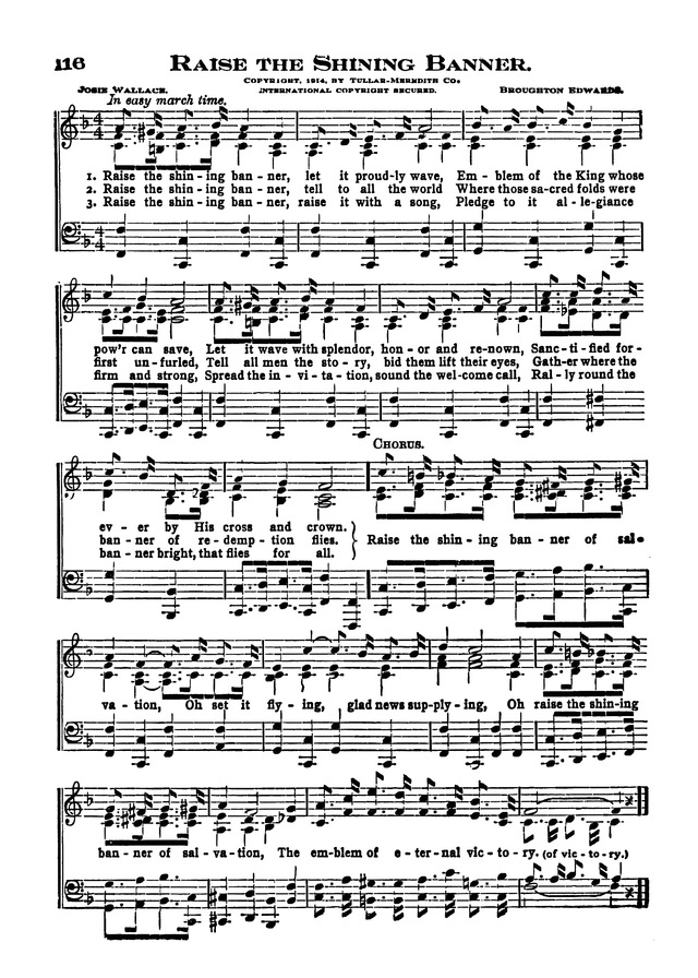 The Excelsior Hymnal page 116