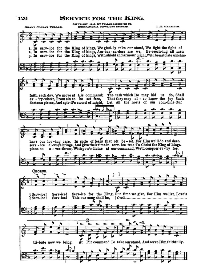 The Excelsior Hymnal page 126