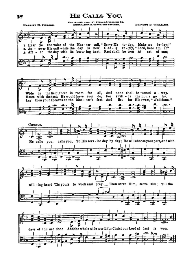 The Excelsior Hymnal page 18