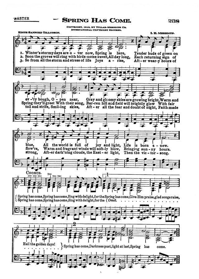 The Excelsior Hymnal page 209