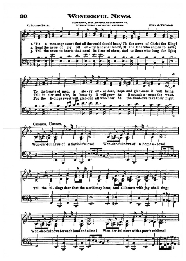 The Excelsior Hymnal page 30