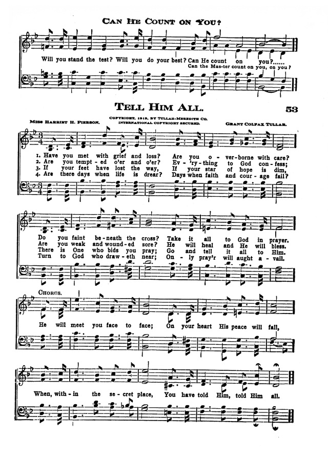 The Excelsior Hymnal page 53