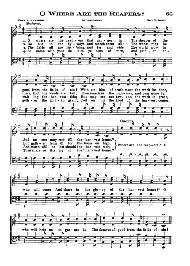 The Excelsior Hymnal page 65