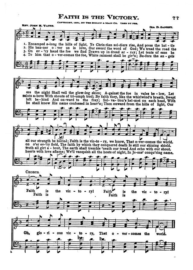 The Excelsior Hymnal page 77