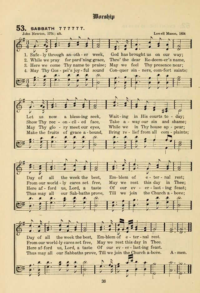 The Evangelical Hymnal page 40