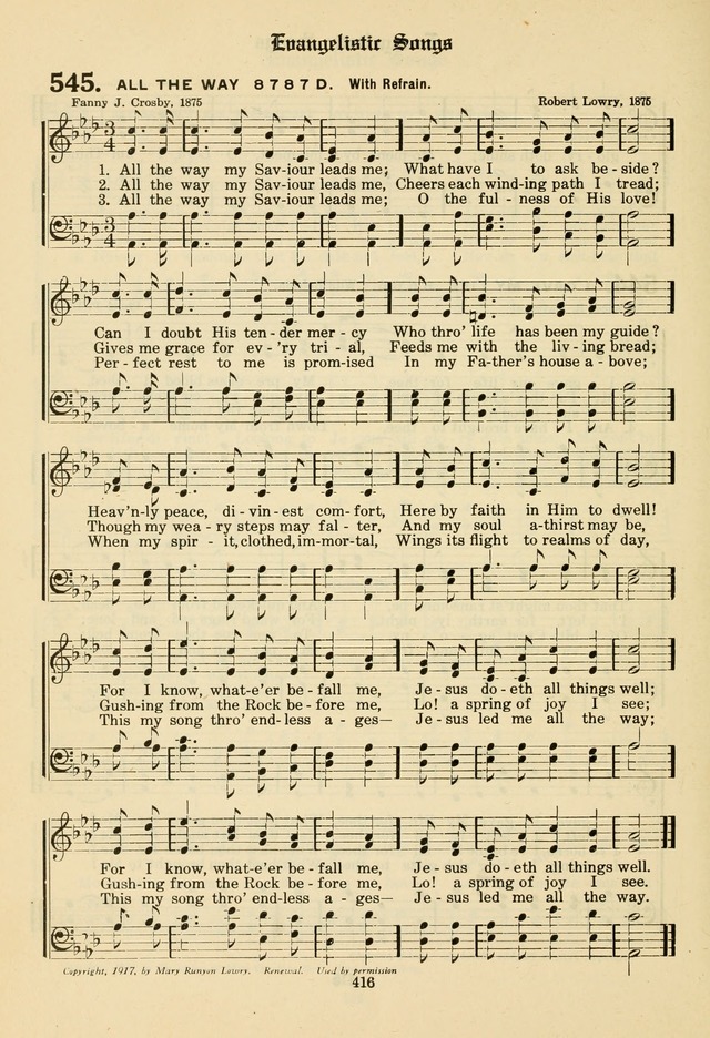 The Evangelical Hymnal page 418