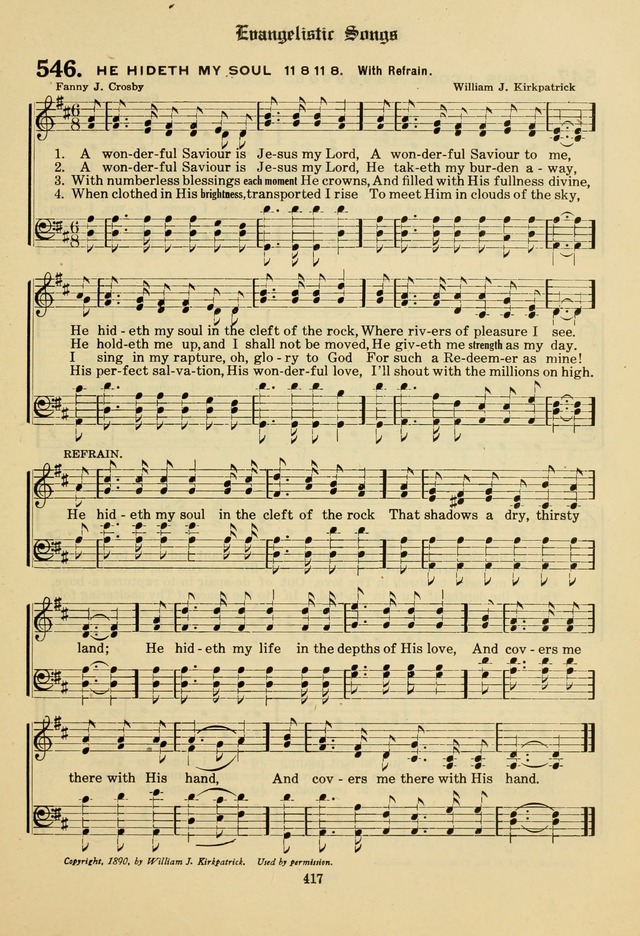 The Evangelical Hymnal page 419