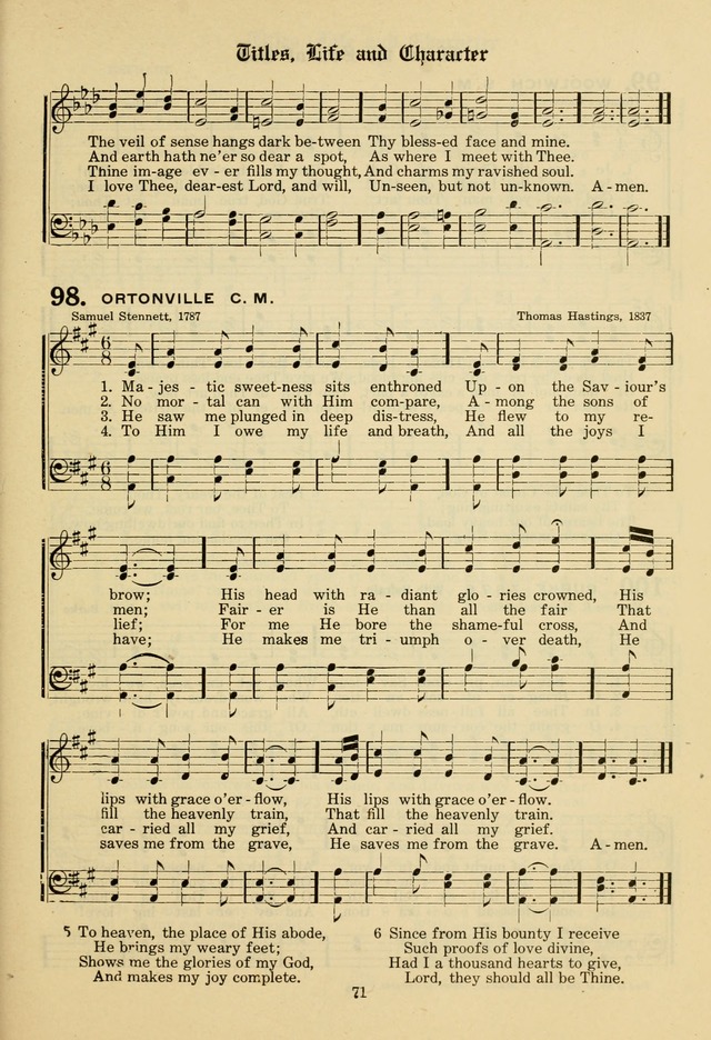 The Evangelical Hymnal page 73