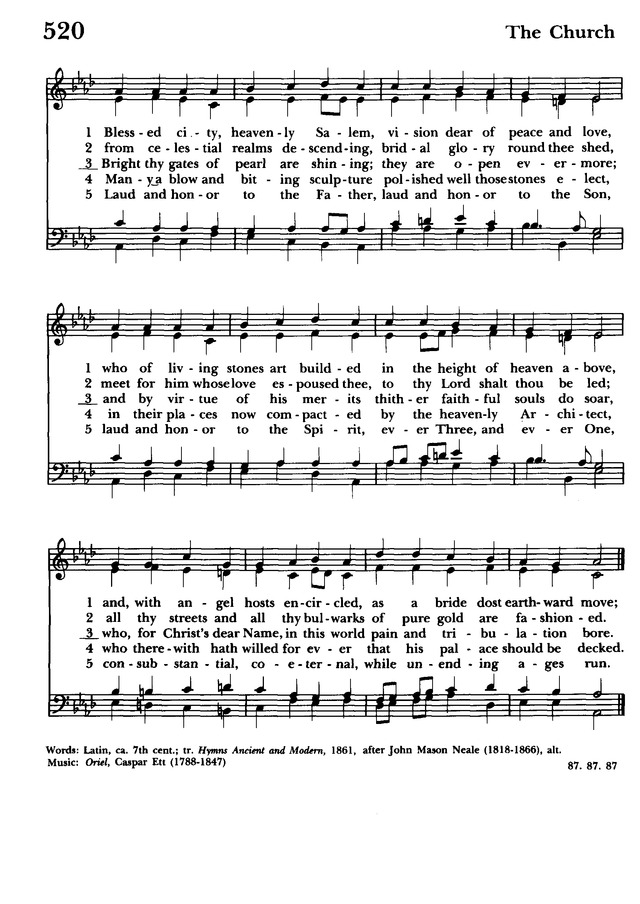 Church Hymnary (4th ed.) 551. In heavenly love abiding