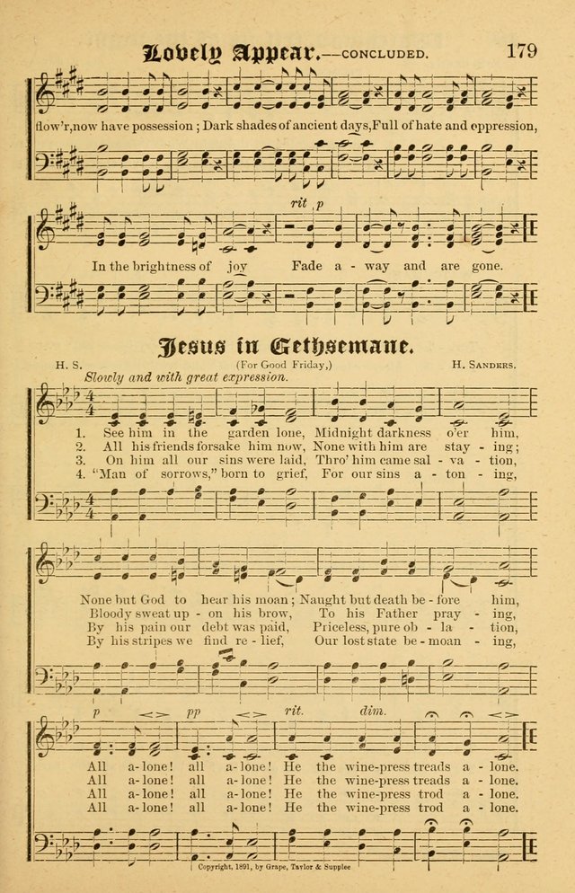 The Emory Hymnal No. 2: sacred hymns and music for use in public worship, Sunday-schools, social meetings and family worship page 181