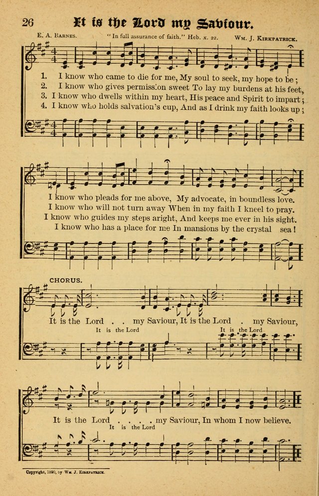 The Emory Hymnal No. 2: sacred hymns and music for use in public worship, Sunday-schools, social meetings and family worship page 26