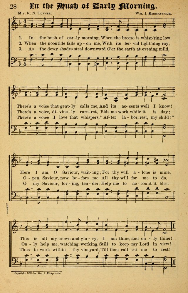 The Emory Hymnal No. 2: sacred hymns and music for use in public worship, Sunday-schools, social meetings and family worship page 28