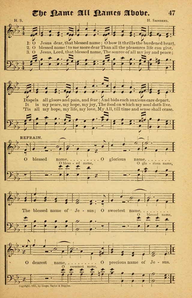 The Emory Hymnal No. 2: sacred hymns and music for use in public worship, Sunday-schools, social meetings and family worship page 47
