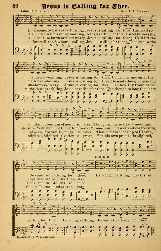 The Emory Hymnal No. 2: sacred hymns and music for use in public worship, Sunday-schools, social meetings and family worship page 56