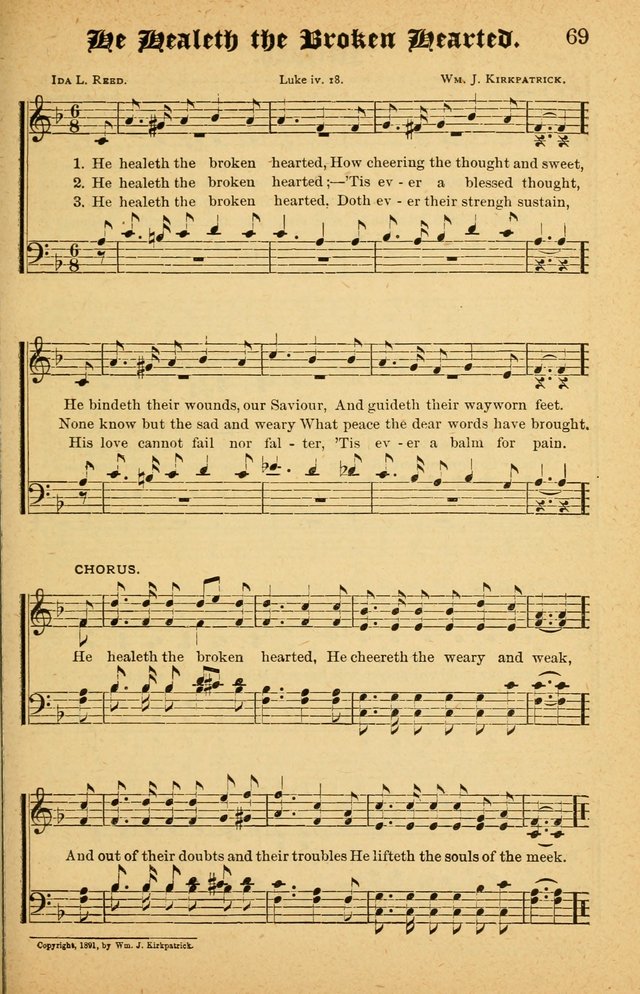 The Emory Hymnal No. 2: sacred hymns and music for use in public worship, Sunday-schools, social meetings and family worship page 69