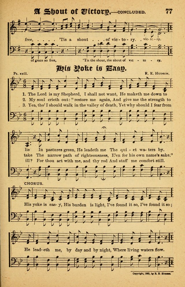The Emory Hymnal No. 2: sacred hymns and music for use in public worship, Sunday-schools, social meetings and family worship page 77