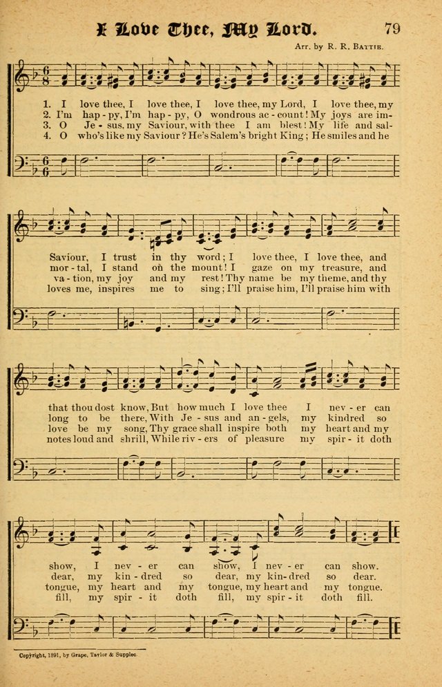 The Emory Hymnal No. 2: sacred hymns and music for use in public worship, Sunday-schools, social meetings and family worship page 79