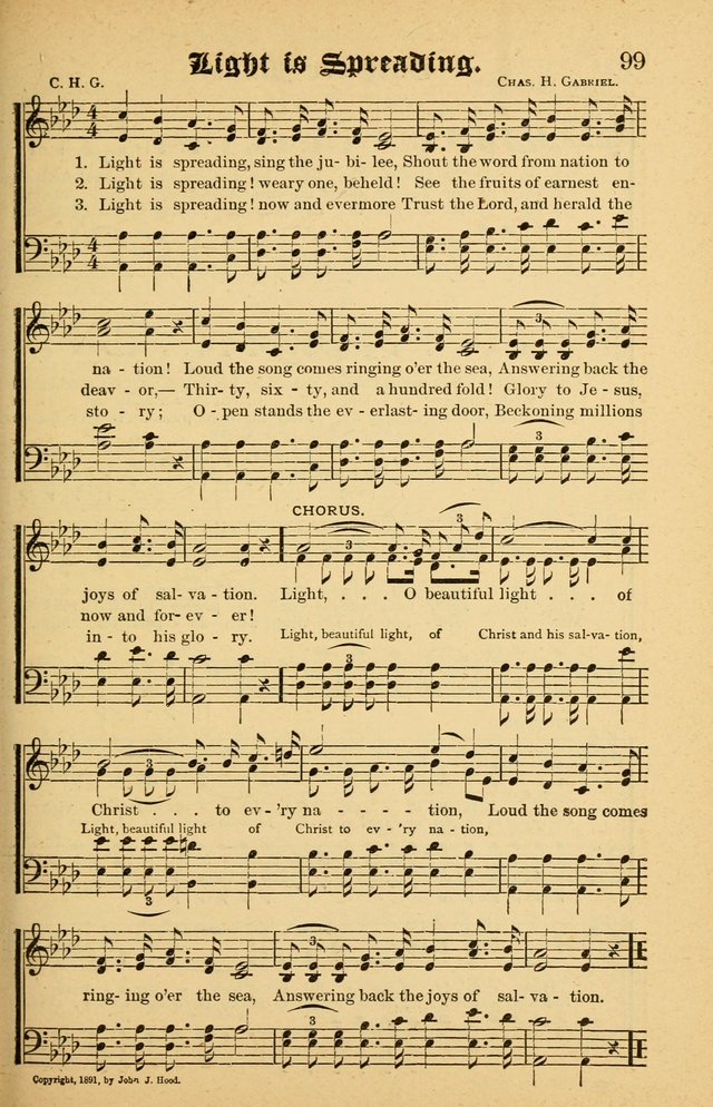 The Emory Hymnal No. 2: sacred hymns and music for use in public worship, Sunday-schools, social meetings and family worship page 99