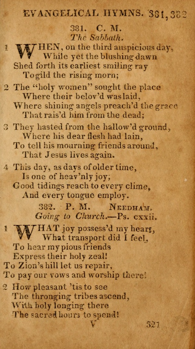 Evangelical Hymns: for private, family, social, and public worship; selected from various authors (3rd ed. enl.) page 321