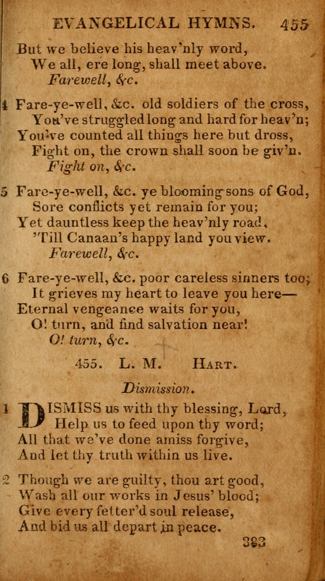 Evangelical Hymns: for private, family, social, and public worship; selected from various authors (3rd ed. enl.) page 383