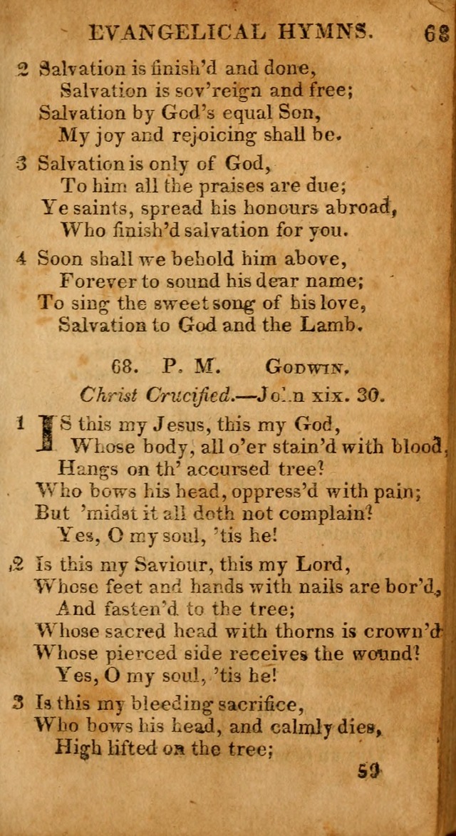 Evangelical Hymns: for private, family, social, and public worship; selected from various authors (3rd ed. enl.) page 59