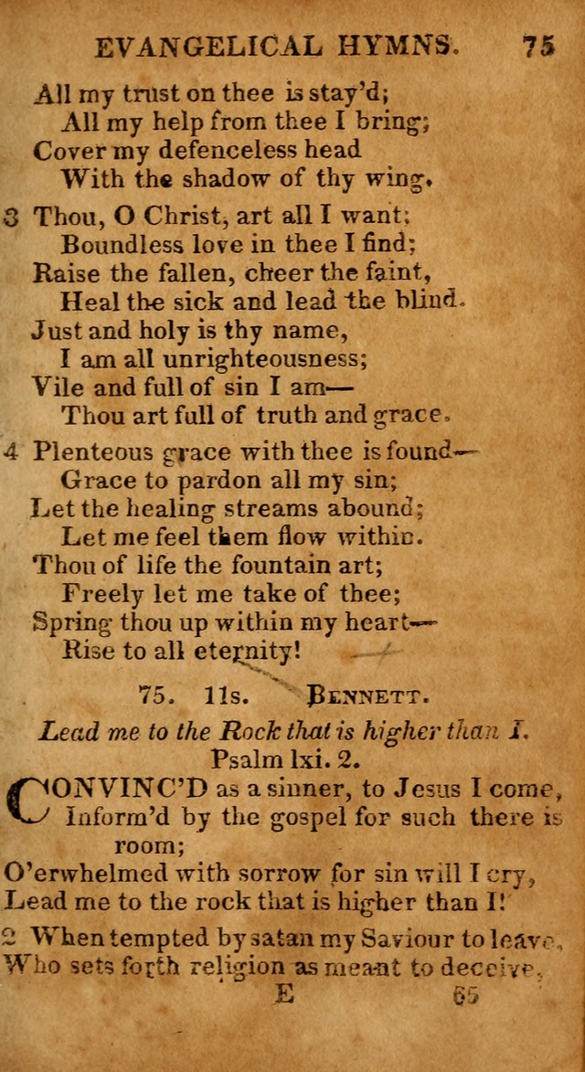 Evangelical Hymns: for private, family, social, and public worship; selected from various authors (3rd ed. enl.) page 65