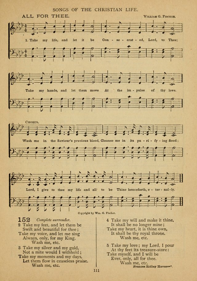 The Epworth Hymnal: containing standard hymns of the Church, songs for the Sunday-School, songs for social services, songs for the home circle, songs for special occasions page 116