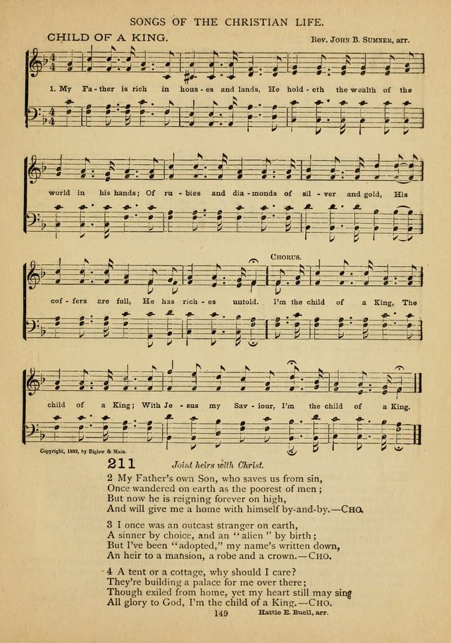 The Epworth Hymnal: containing standard hymns of the Church, songs for the Sunday-School, songs for social services, songs for the home circle, songs for special occasions page 154