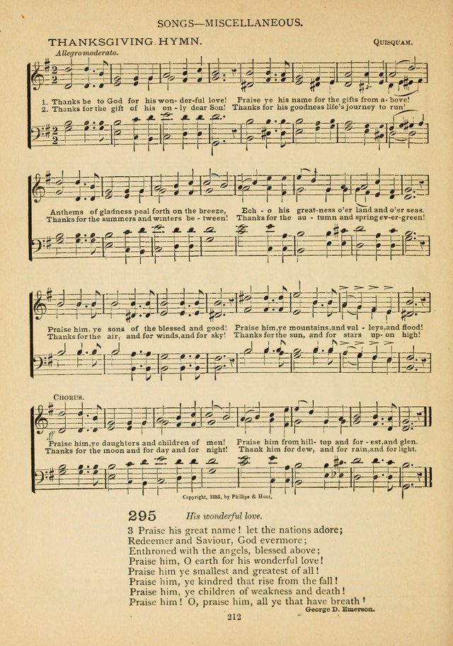 The Epworth Hymnal: containing standard hymns of the Church, songs for the Sunday-School, songs for social services, songs for the home circle, songs for special occasions page 217