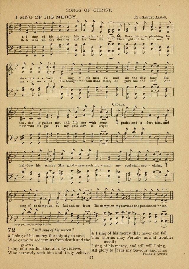 The Epworth Hymnal: containing standard hymns of the Church, songs for the Sunday-School, songs for social services, songs for the home circle, songs for special occasions page 62