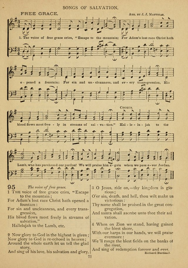 The Epworth Hymnal: containing standard hymns of the Church, songs for the Sunday-School, songs for social services, songs for the home circle, songs for special occasions page 76