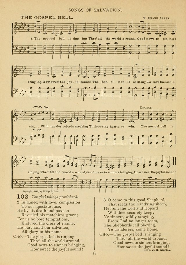 The Epworth Hymnal: containing standard hymns of the Church, songs for the Sunday-School, songs for social services, songs for the home circle, songs for special occasions page 83