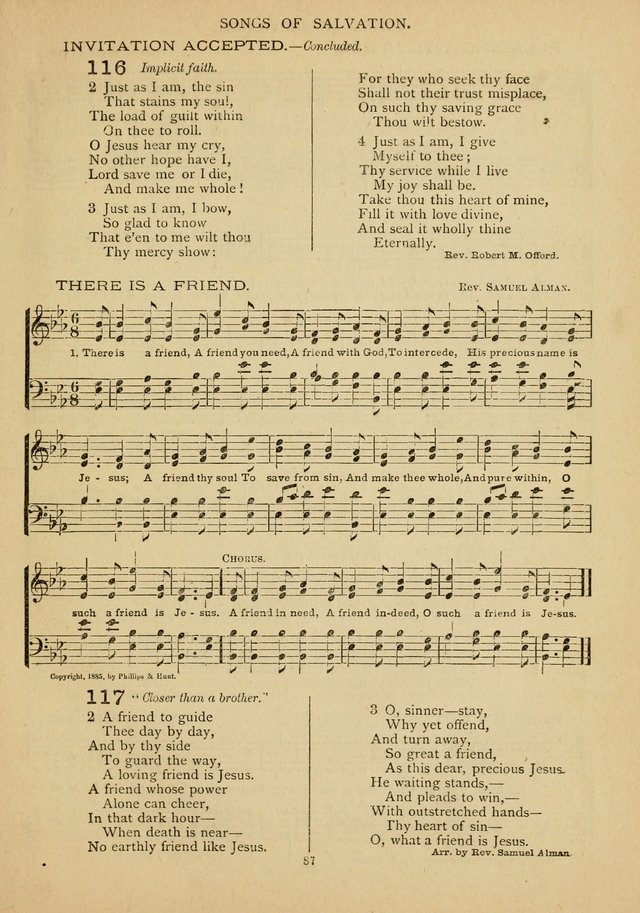 The Epworth Hymnal: containing standard hymns of the Church, songs for the Sunday-School, songs for social services, songs for the home circle, songs for special occasions page 92