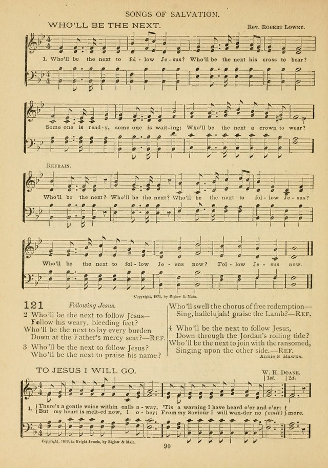 The Epworth Hymnal: containing standard hymns of the Church, songs for the Sunday-School, songs for social services, songs for the home circle, songs for special occasions page 95