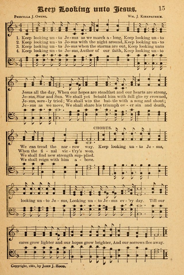 The Emory Hymnal: a collection of sacred hymns and music for use in public worship, Sunday-schools, social meetings and family worship page 15